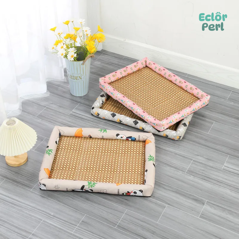 Cat Rattan Cooling Bed