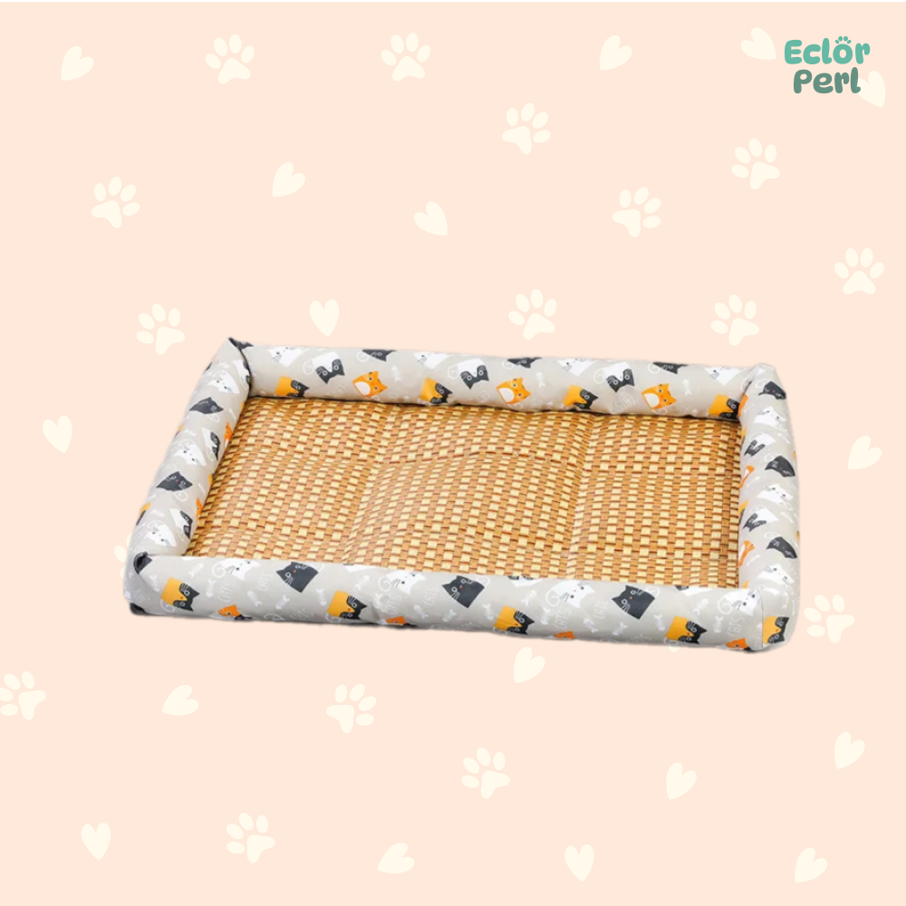 Cat Rattan Cooling Bed