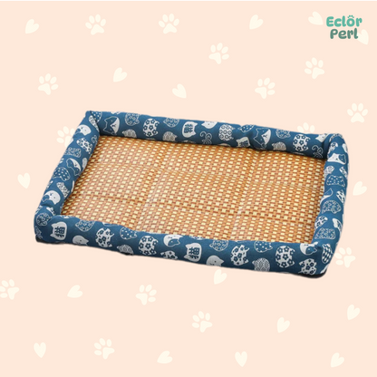 Cat Rattan Cooling Bed